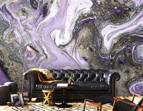 3d Custom Luxurysparkles Purple Vinyl Wallpaper Exclusive Design