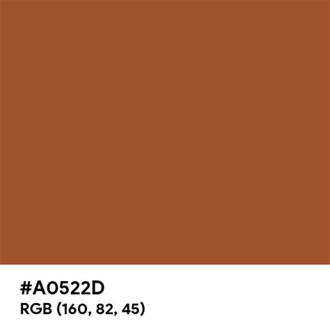 Sienna Color Hex Code Is A0522d