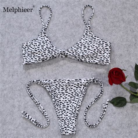 melphieer 2018 sexy lady pushup bikini dot bandage brazilian bikinis set swimming bathing suit
