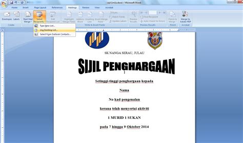 Lagi satu, ni kerja kursus yang aku kena buat, buat sijil penghargaan dan sijil penyertaan untuk pertandingan debat bahasa 2. TEKNIK DAN CARA BUAT DAN CETAK SIJIL DENGAN MUDAH DAN ...