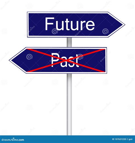 Future And Past Road Sign Stock Illustration Illustration Of Medium