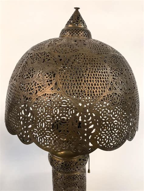 Sold Price Two Moroccan Style Pierced Brass Table Lamps June 4 0120