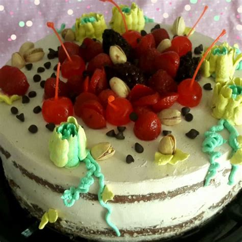 Yvitta Cakes Pastel Desnudo De Moka Con Frutas Y Flores Reviews Abillion