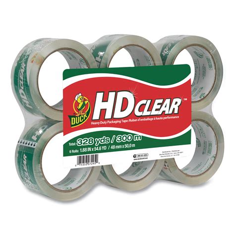 Heavy Duty Carton Packaging Tape 3 Core 188 X 55 Yds Clear 6