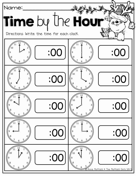 Matching Time To Clock Worksheets