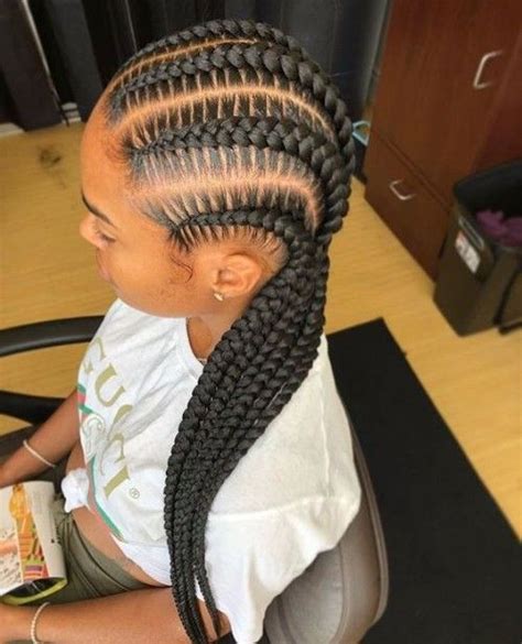 When hair is properly moisturized, and protective styled, it. Plait Braids For Protective Styling And Fast Hair Growth | Feed in braids hairstyles, Cornrow ...