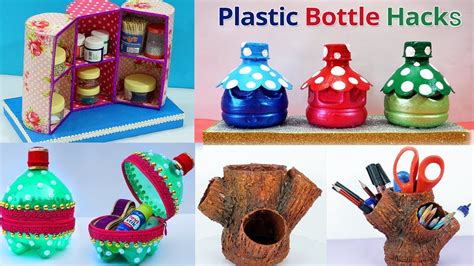 5 Plastic Bottles Craft Ideas Diy Best Out Of Waste Plastic Bottle