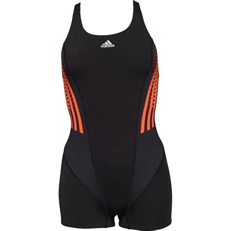 Buy Adidas Womens Adiclub Long Leg One Piece Swimsuit Blacksolar Red