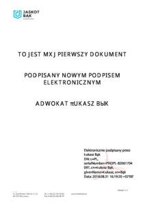 Pierwszy Podpis Elektroniczny Prawo W Lesie