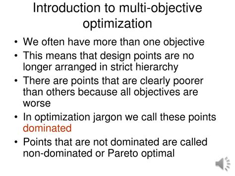 Ppt Introduction To Multi Objective Optimization Powerpoint