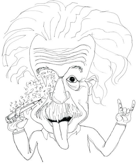 Albert Einstein Coloring Page At Free Printable
