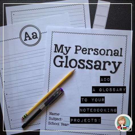 Glossary Notebooking Pages With Images Glossary Student Created