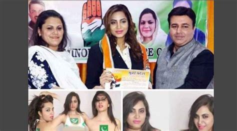 Arshi Khan Who Painted Pakistani Flags On Her Semi Nude Body Joins Congress Opindia News