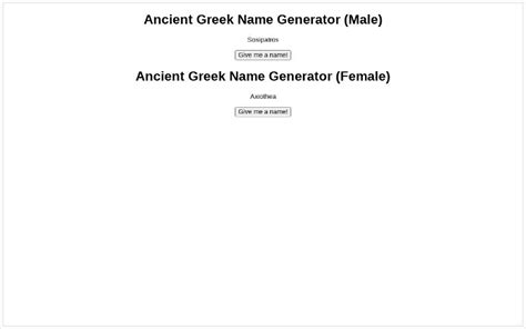 Ancient Greek Name Generator Male