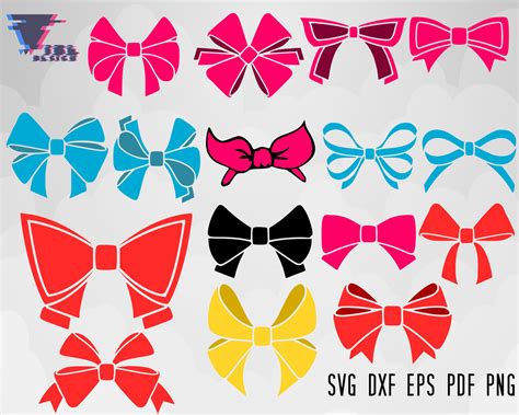 Hair Bow Svg Bundle Hair Bow Svg Files For Cricut Bow Tie Etsy