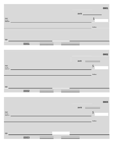 Free Blank Check Template