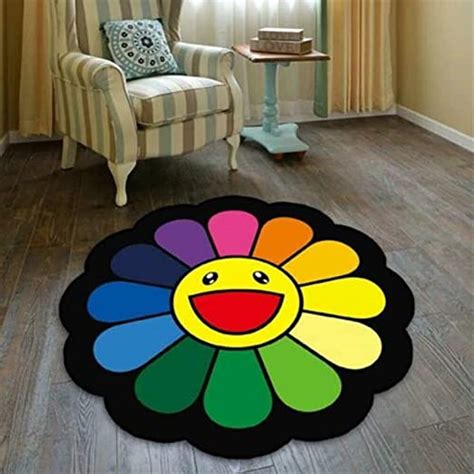 Chair Mat Takashi Murakami Sunflower Cool Rug Carpet Room Door Mat Non