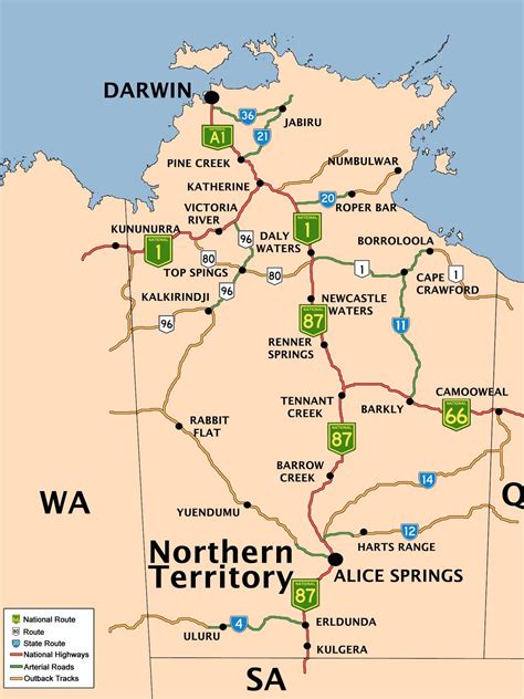 Northern Territory Australia Map Cities And Towns Map