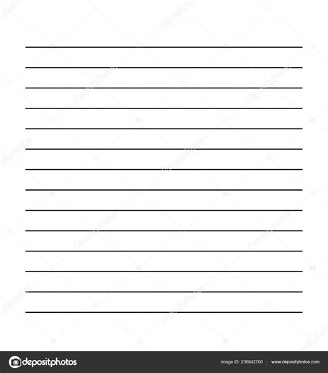 Blank White Sheet Lines Empty Page Book Mock Illustration Stock Photo