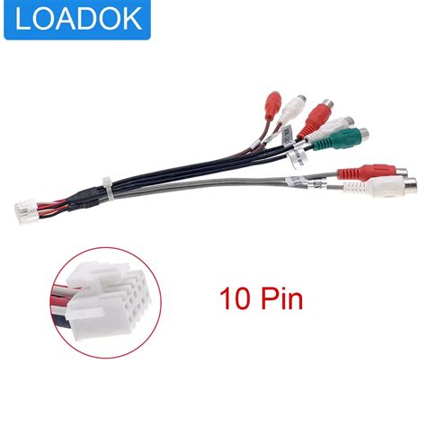 Pin Universal Car Radio Rca Output Wire Harness Aux Input Sub Woofer