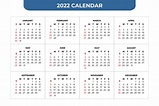Plantilla de calendario 2022 2159303 Vector en Vecteezy