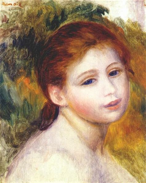 Head Of A Woman C1887 Pierre Auguste Renoir