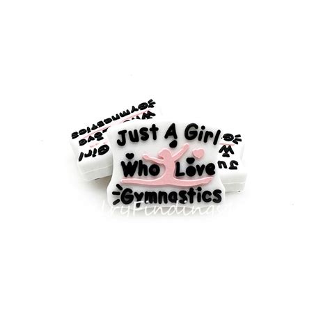 just a girl who love gymnastics beads silicone focal beads etsy