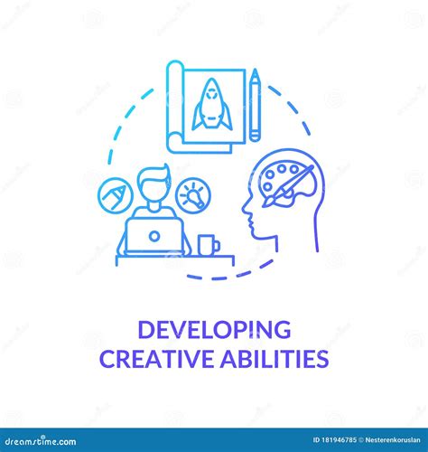 Developing Creative Abilities Concept Icon Stock Vector Illustration