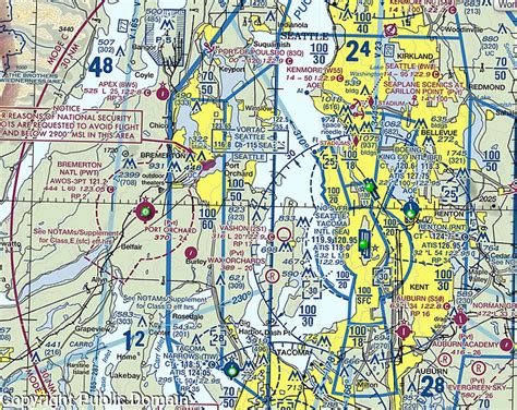 Noaa Faa Vfr Sectional Aeronautical Chart Of The Great Seattle