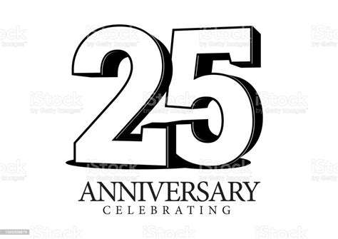 Anniversary 25 Numbers Poster Template For Celebrating Anniversary