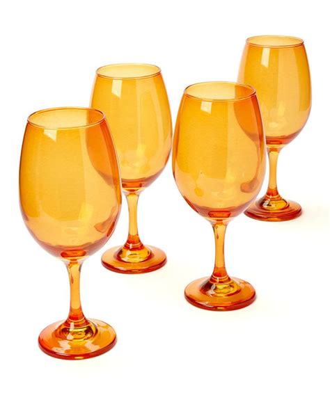 Orange Moonlight 20 Oz Wine Glass Set Of Four Zulily Wine Glass