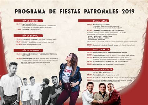 CARTEL Y PROGRAMACIÓN FIESTAS PATRONALES 2019