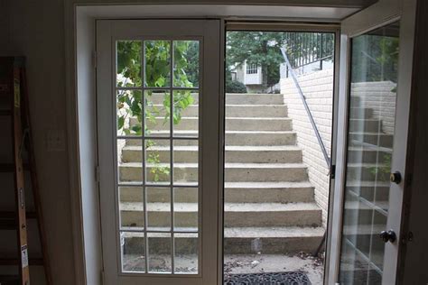 French Door View French Doors Walkout Basement Backyard