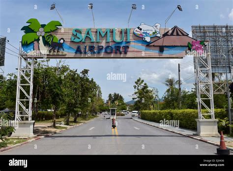 Entrance Gate At Samui Airport Ko Samui Thailand Stock Photo Alamy