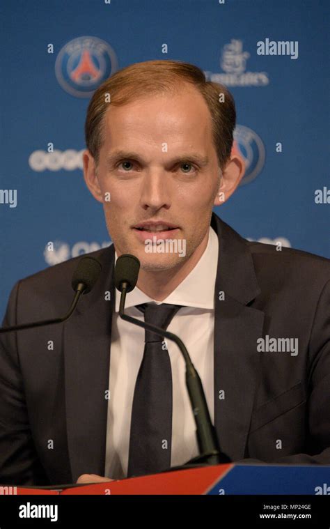 New Head Coach Of Psg Thomas Tuchel Seen During The Press Conference Of