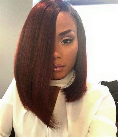 45 Beautiful Black Women Hair Styles Smooth Red Lob Hairstyles