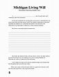 Free Michigan Living Will Form | Document Directing Health Care - PDF ...