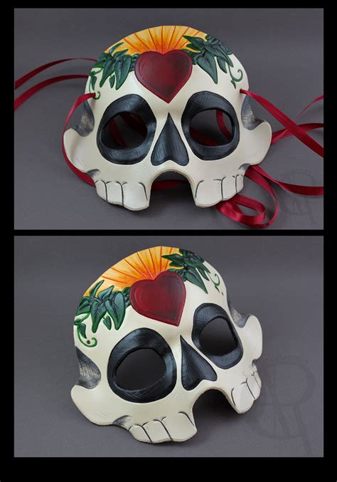 Sugar Skull Mask Heart By Caseyalexandra On Deviantart