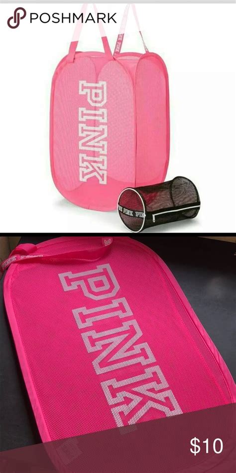 Vs Pink Collapsable Laundry Hamper Victoria Secret Pink Accessories