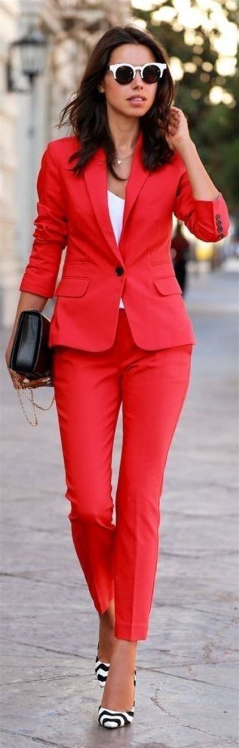 How To Rock A Red Suit For Women Of Leather And Lace