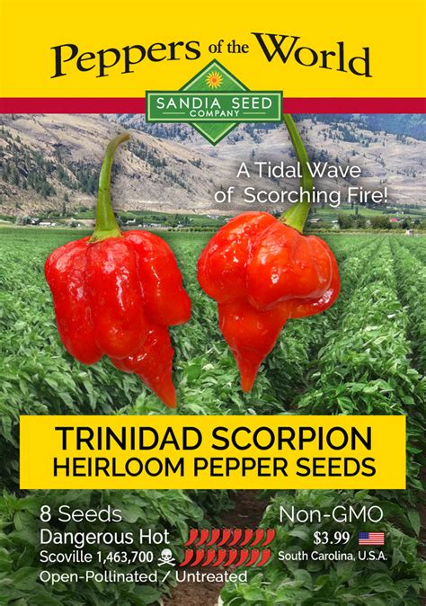Trinidad Scorpion Pepper Seeds Sandia Seed Company