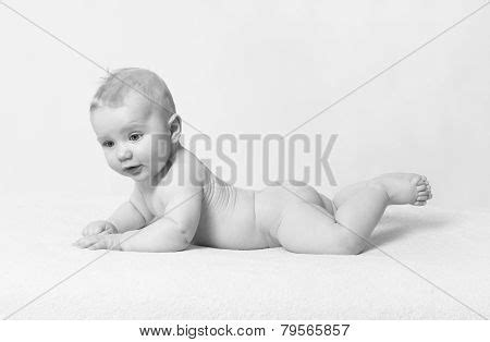 Naked Baby Black White Image Photo Free Trial Bigstock