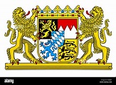 Bavarian coat of arms, large state coat of arms of the Free State of ...