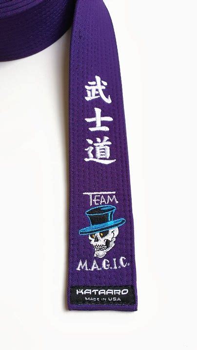 Embroidered Deluxe Jujitsu Rank Belt Purple Belt Bjj Belts Belt