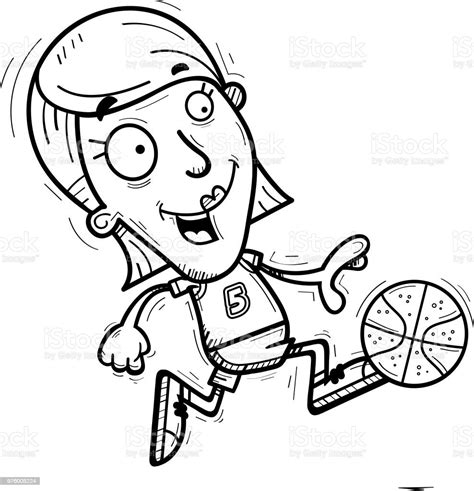Cartoon Basketball Player Running Stock Illustration Download Image