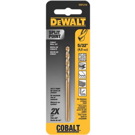 Dewalt Dwa1210 Cobalt Pilot Point Drill Bit 532