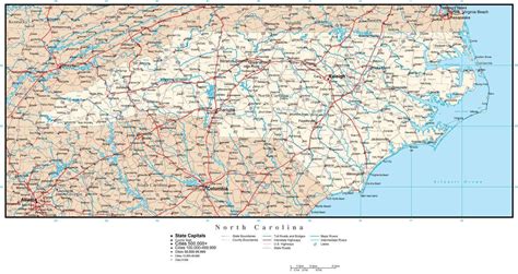 Detailed Map Of North Carolina Cities