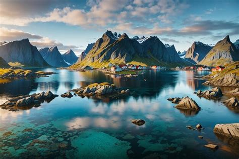 Premium Ai Image Lofoten Is An Archipelago In The County Of Nordland