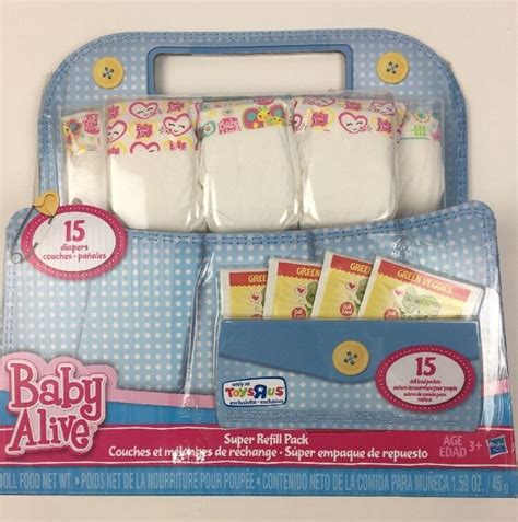 Baby Alive Doll Food And Diapers Super Refill Pack 30 Pieces Free Ship