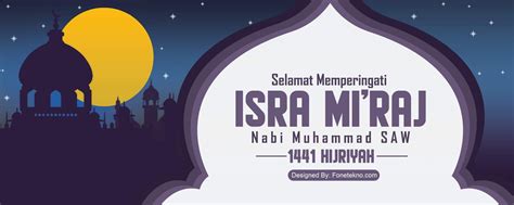 Download Gratis Banner Spanduk Peringatan Isra Miraj 1441 Hijriyah